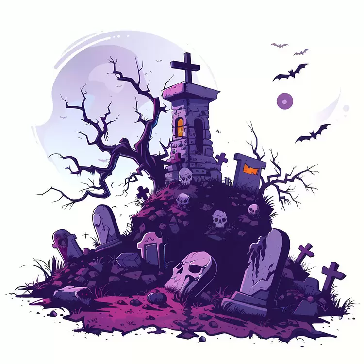 Halloween graveyard