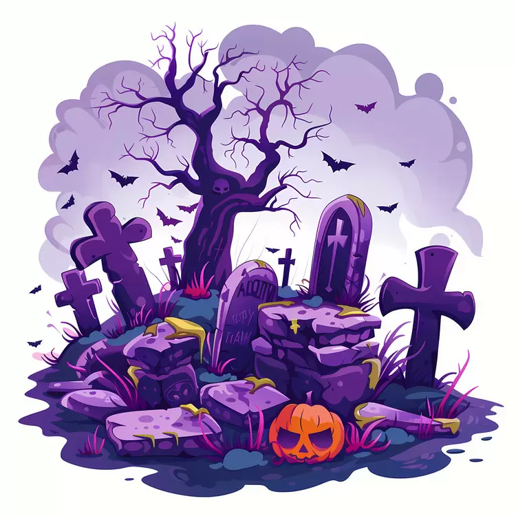 Halloween graveyard