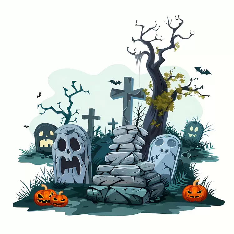 Halloween graveyard