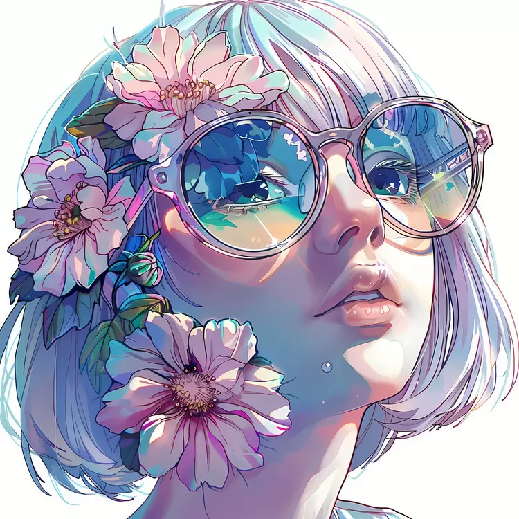 girl flower sunglasses