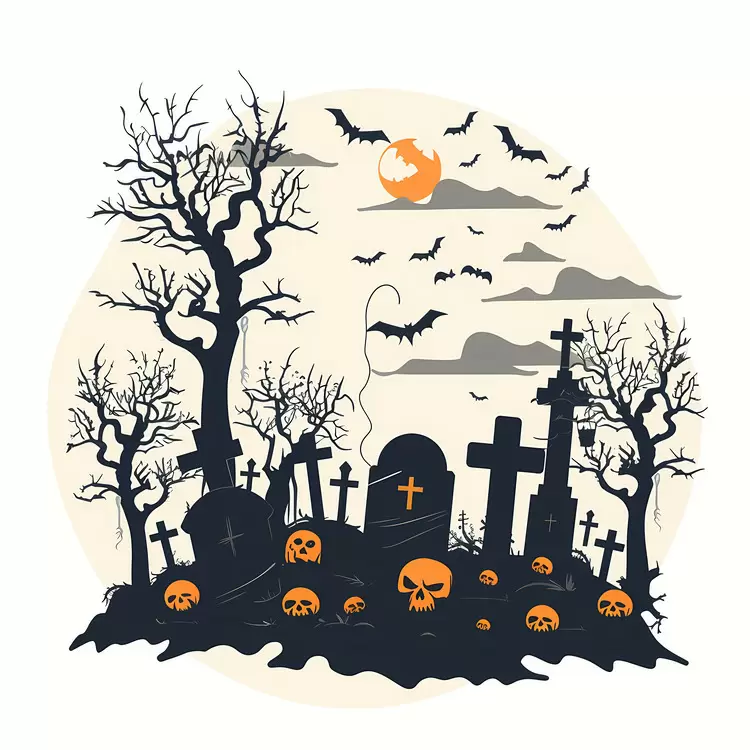 Halloween graveyard