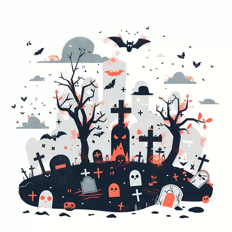 Halloween graveyard