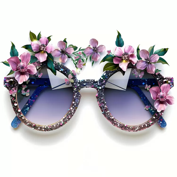 girl sunglasses flower