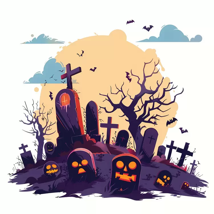 Halloween graveyard