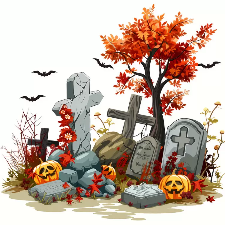 Halloween graveyard