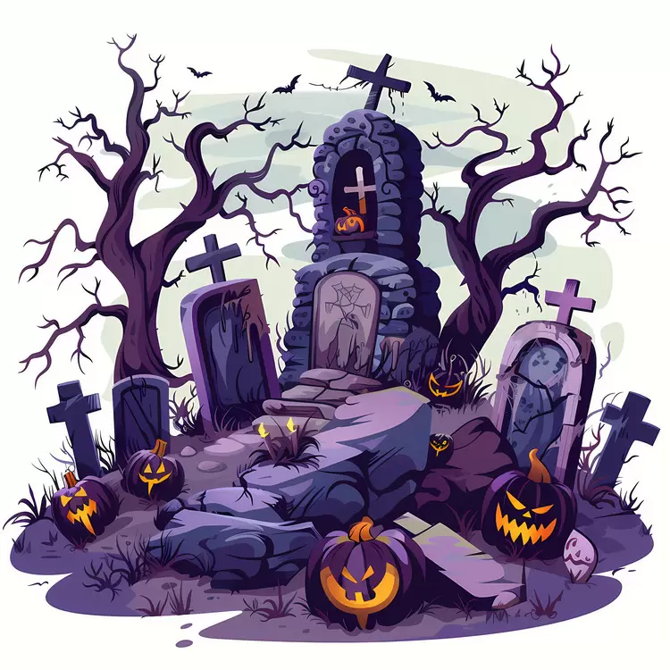 Halloween graveyard