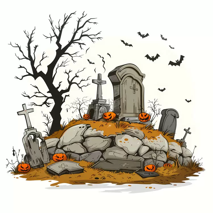 Halloween graveyard
