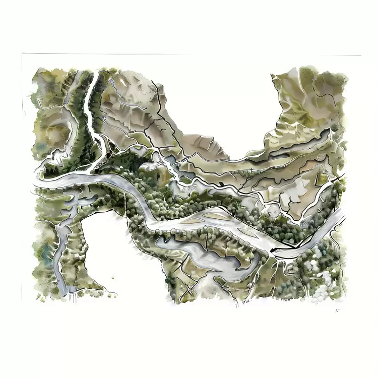 aerial view river