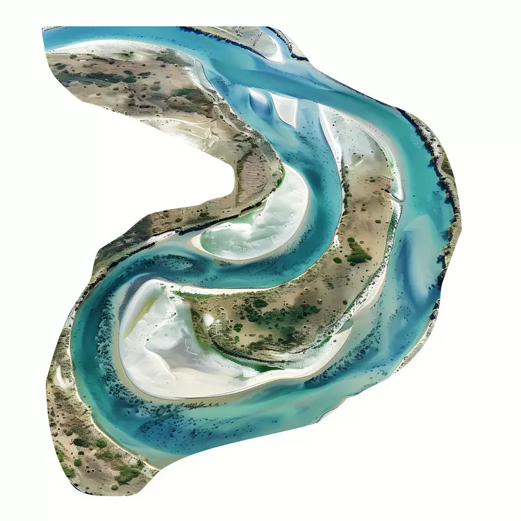 aerial view river