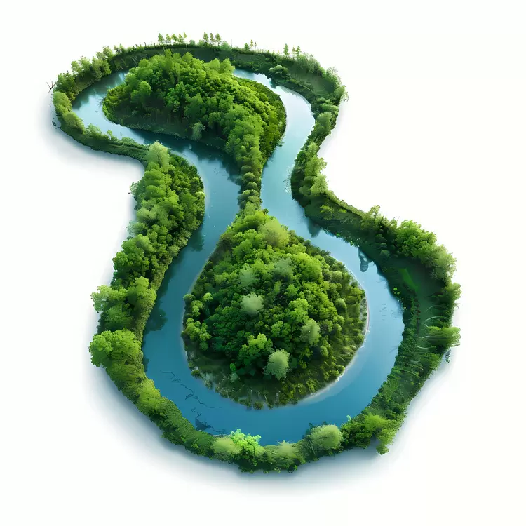 river aerial view
