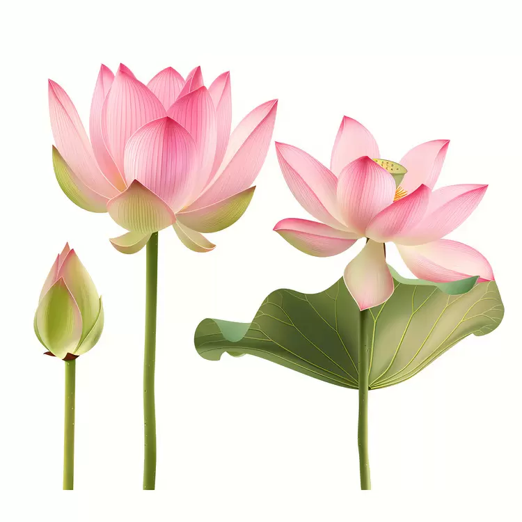 Pink lotus flowers