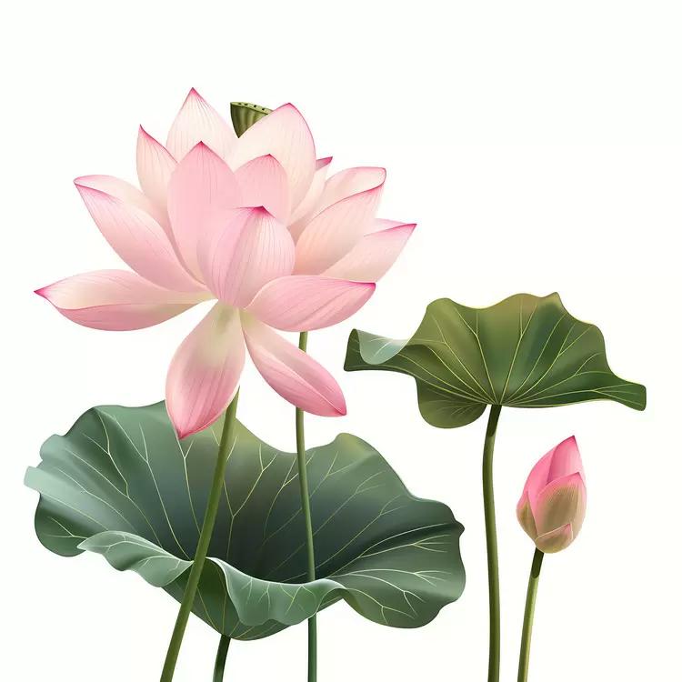 Pink lotus flowers