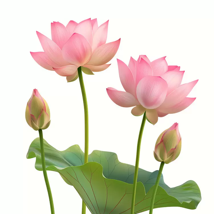 Pink lotus flowers