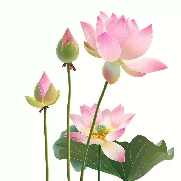 Pink lotus flowers