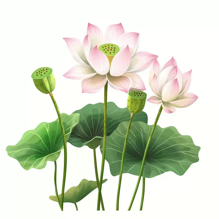 Pink lotus flowers
