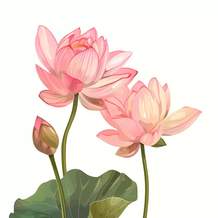 Pink lotus flowers
