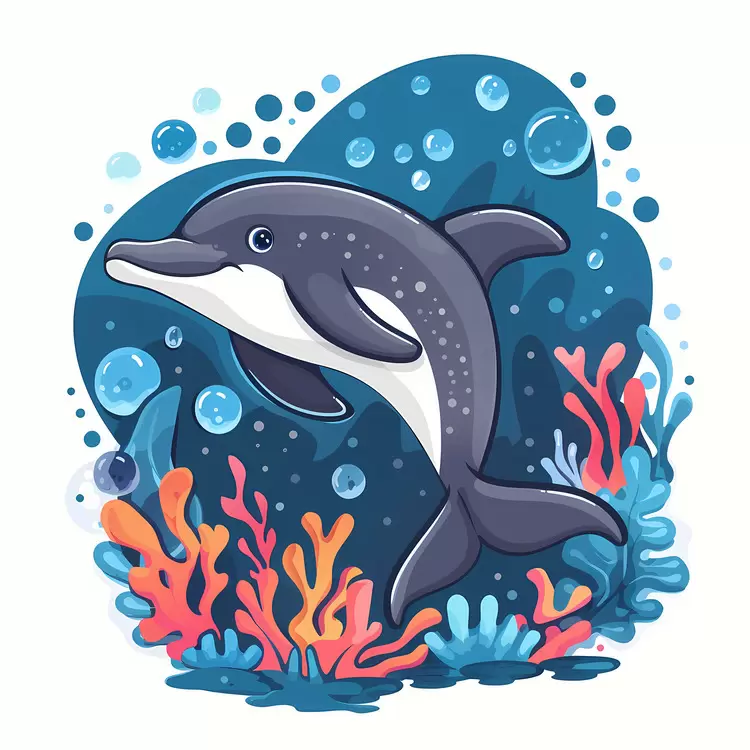 cartoon dolphin Cute dolphin
