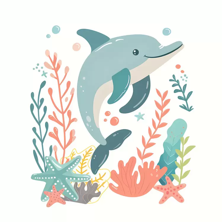 Cute dolphin cartoon dolphin