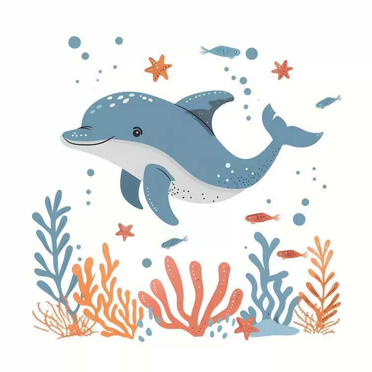 Cute dolphin cartoon dolphin