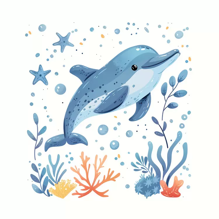cartoon dolphin Cute dolphin