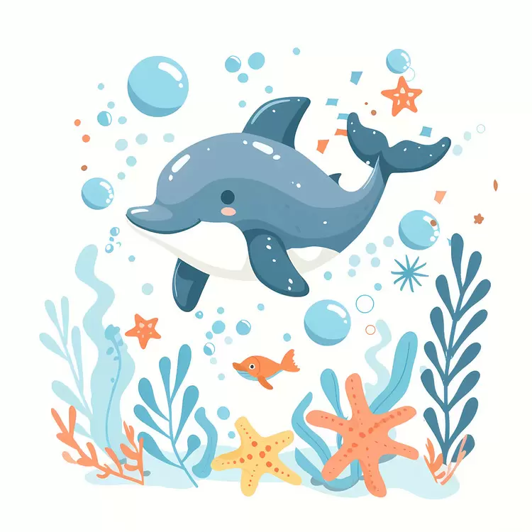 cartoon dolphin Cute dolphin