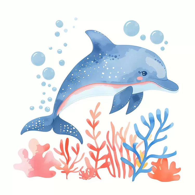 cartoon dolphin Cute dolphin