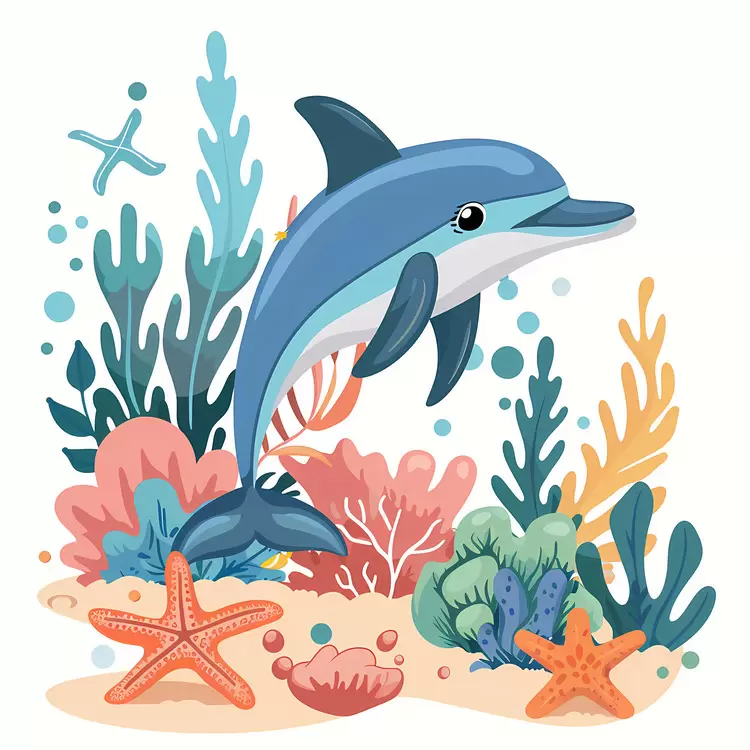 cartoon dolphin Cute dolphin