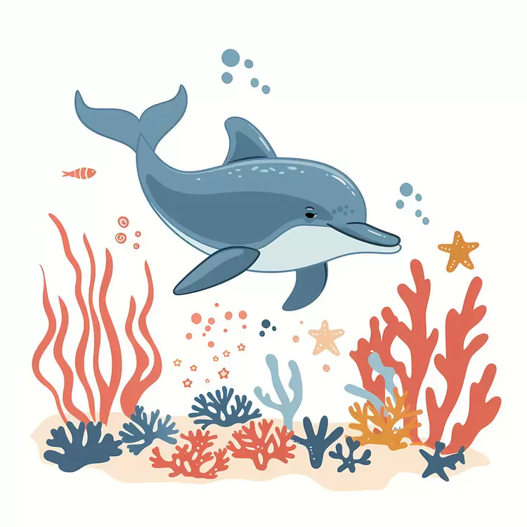Cute dolphin cartoon dolphin