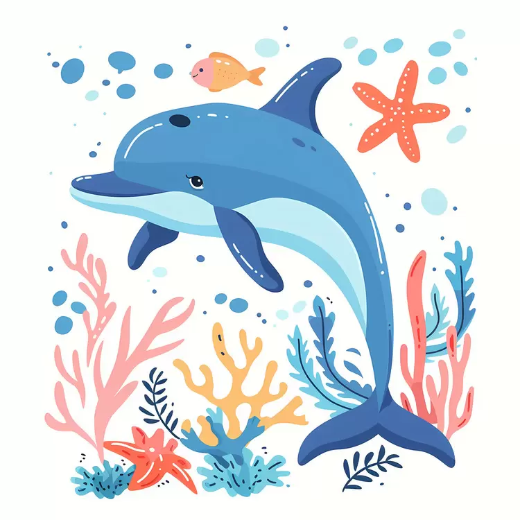 Cute dolphin cartoon dolphin