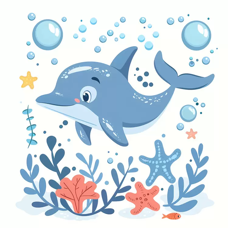 cartoon dolphin Cute dolphin