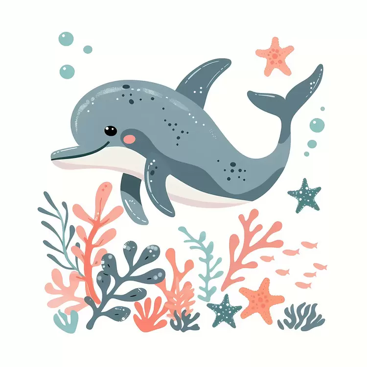 Cute dolphin cartoon dolphin