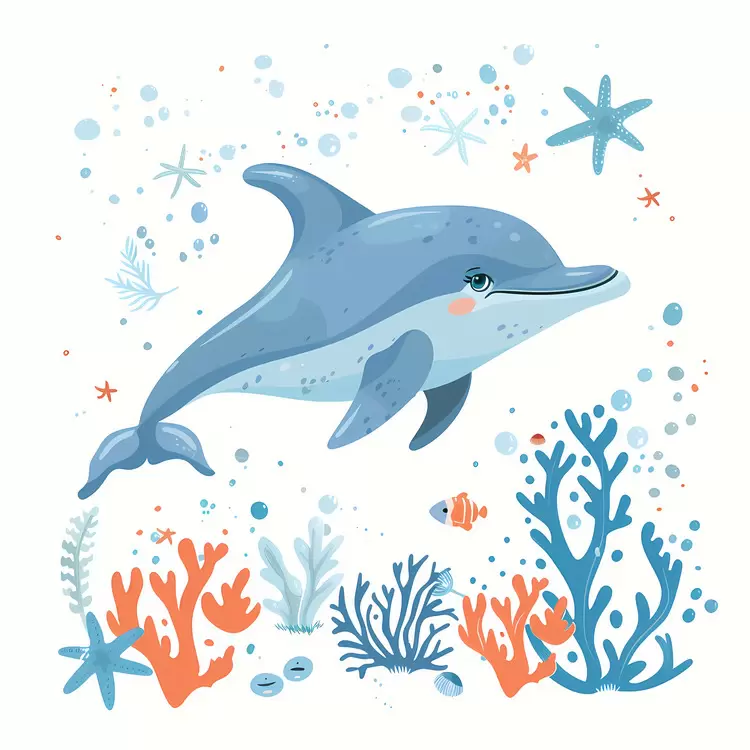 cartoon dolphin Cute dolphin