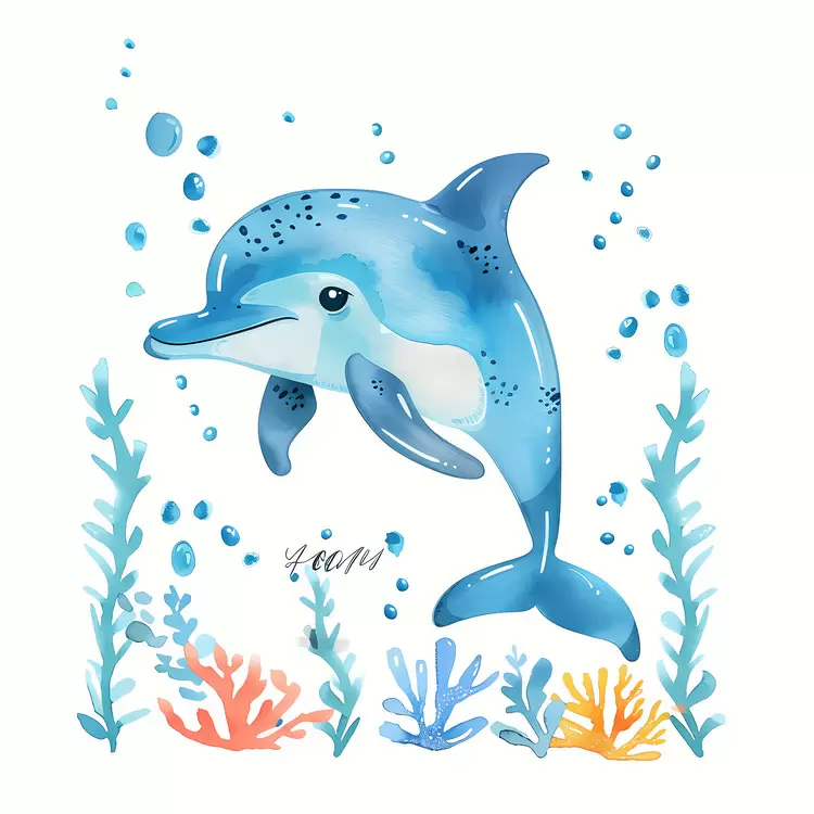 Cute dolphin cartoon dolphin