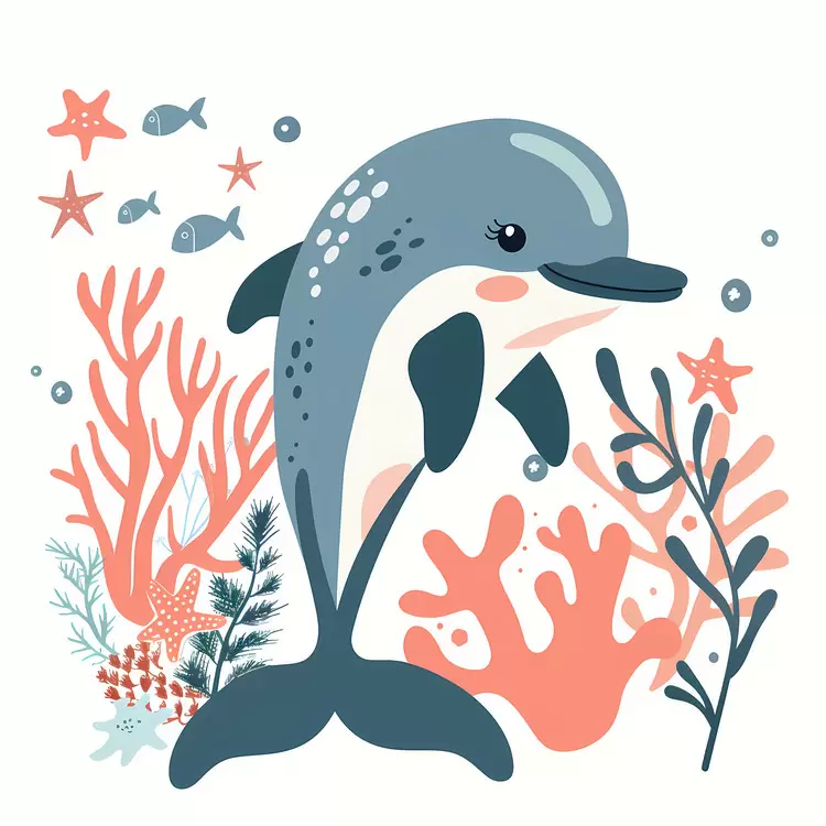 cartoon dolphin Cute dolphin