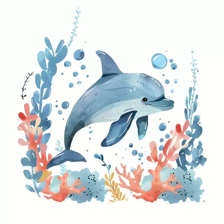Cute dolphin cartoon dolphin