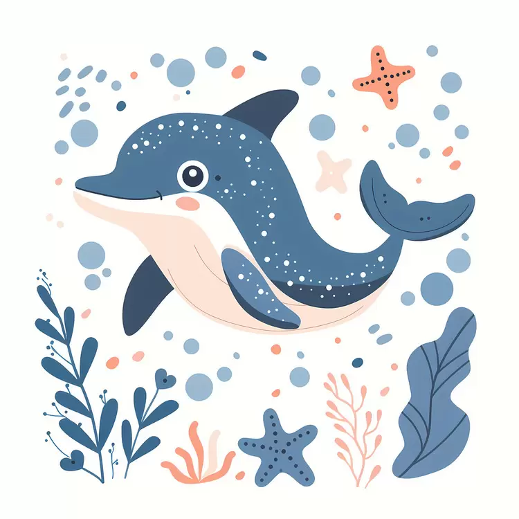 cartoon dolphin Cute dolphin
