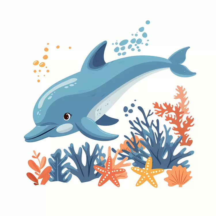 Cute dolphin cartoon dolphin