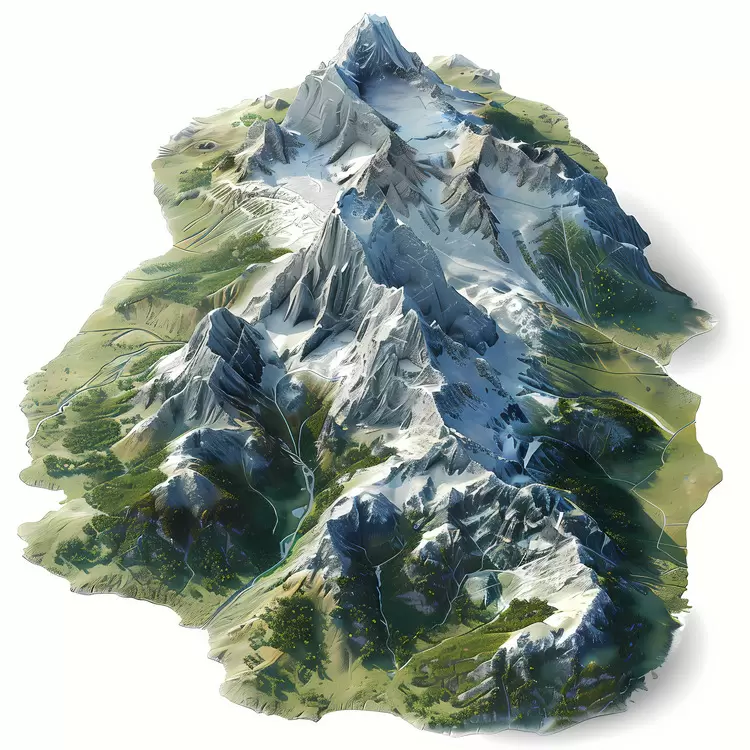 aerial view mountain