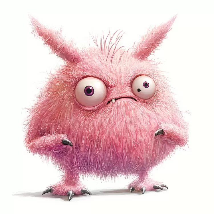 Pink Halloween monster