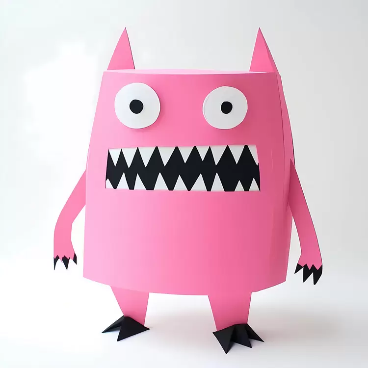 Pink Halloween monster