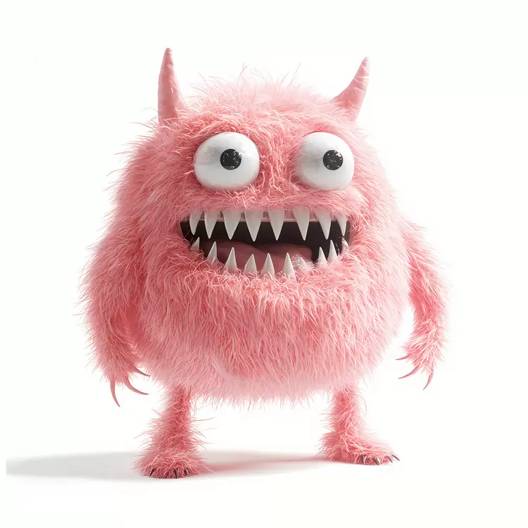 Pink Halloween monster