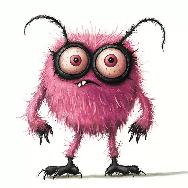 Pink Halloween monster