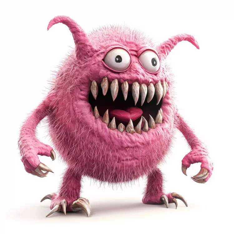 Pink Halloween monster