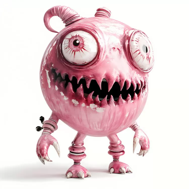 Pink Halloween monster