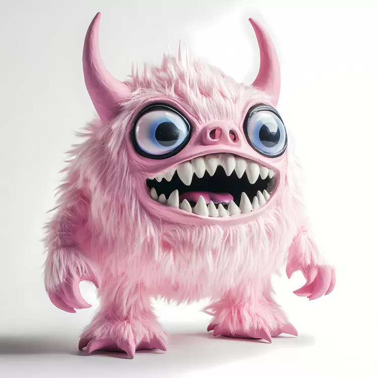 Pink Halloween monster