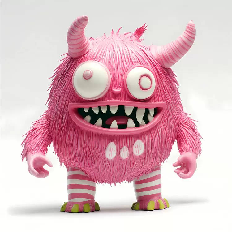 Pink Halloween monster