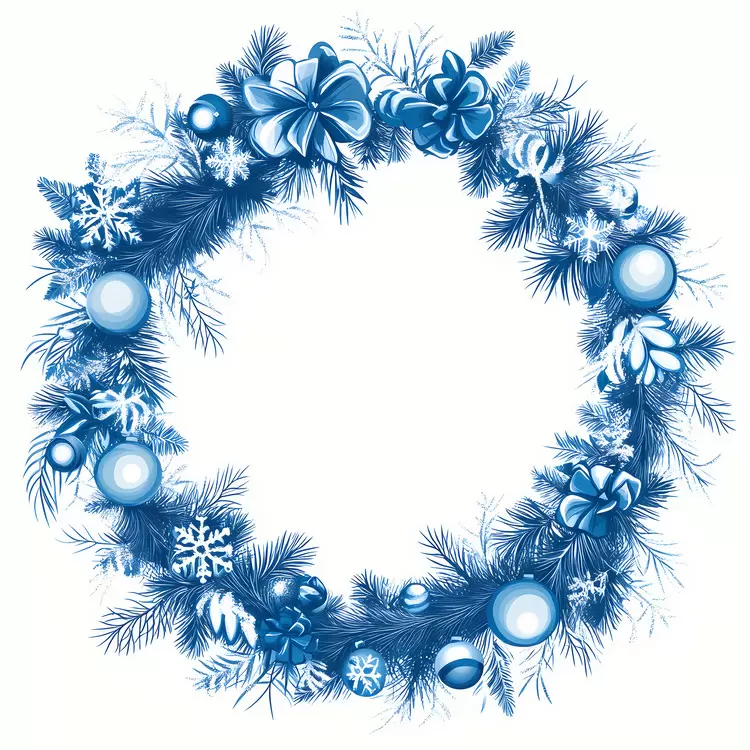 Christmas Frame Blue