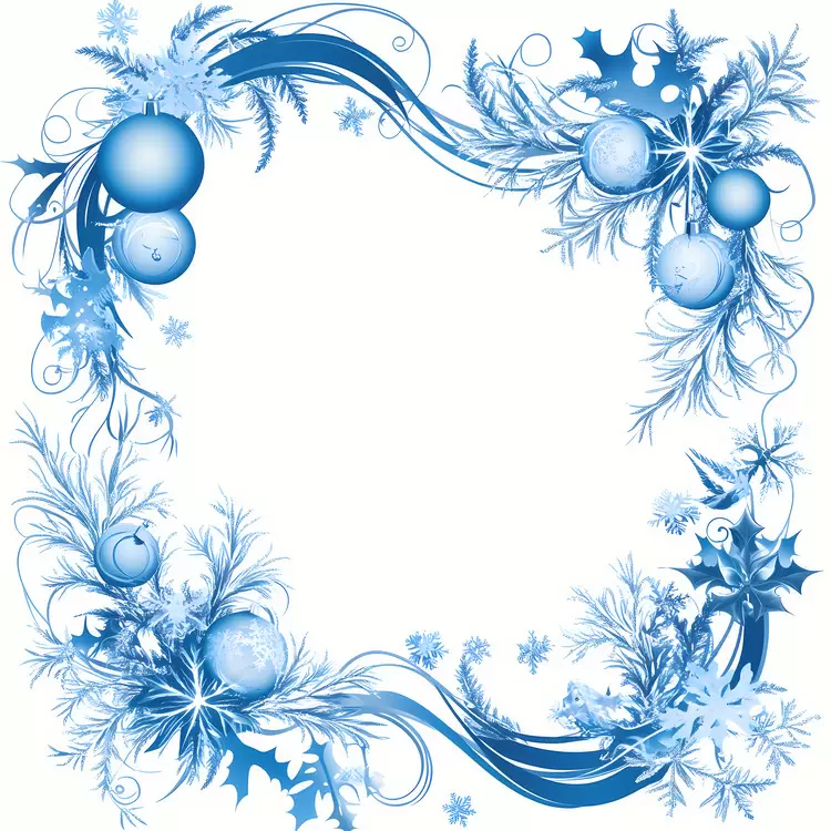 Christmas Frame Blue