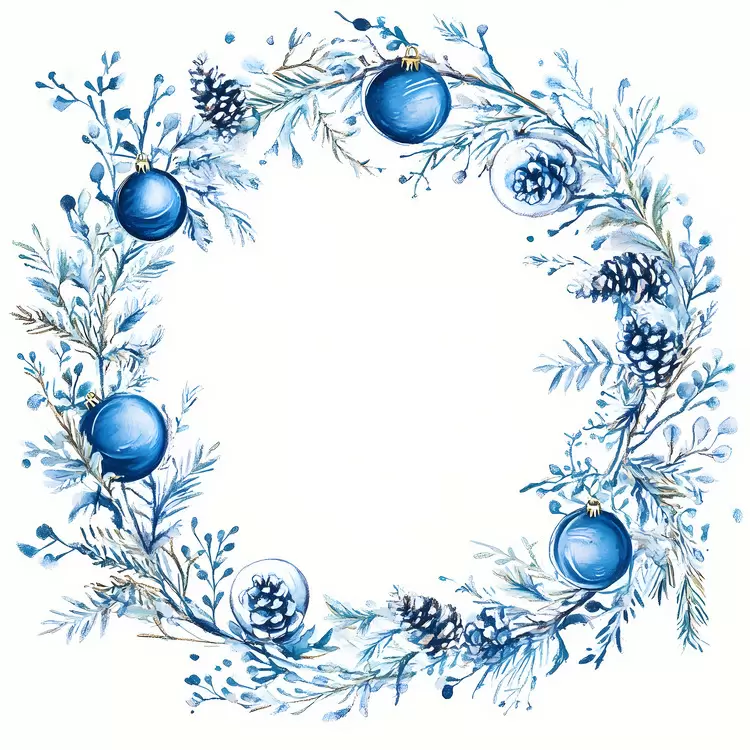 Christmas Frame Blue