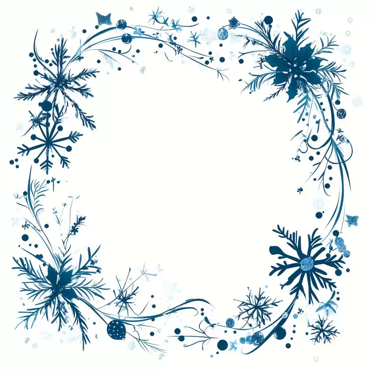 Christmas Frame Blue